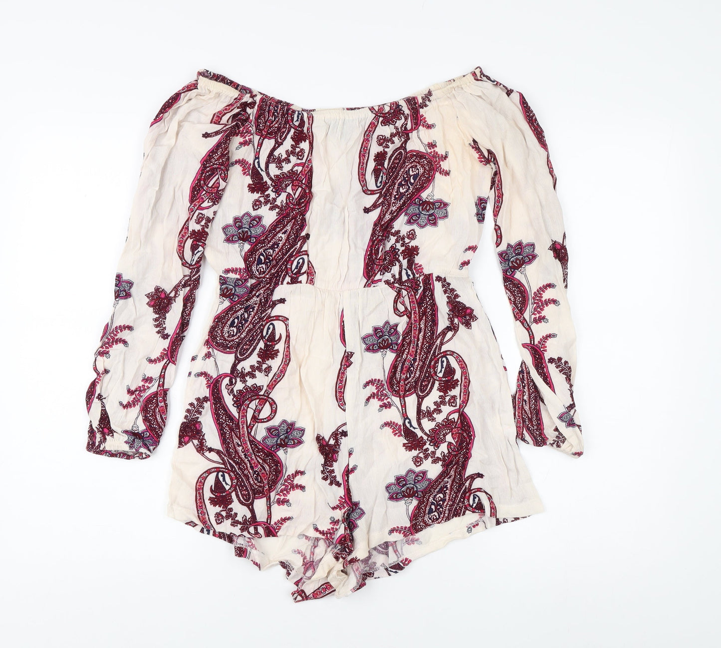 PrettyLittleThing Women's Multicoloured Paisley Playsuit