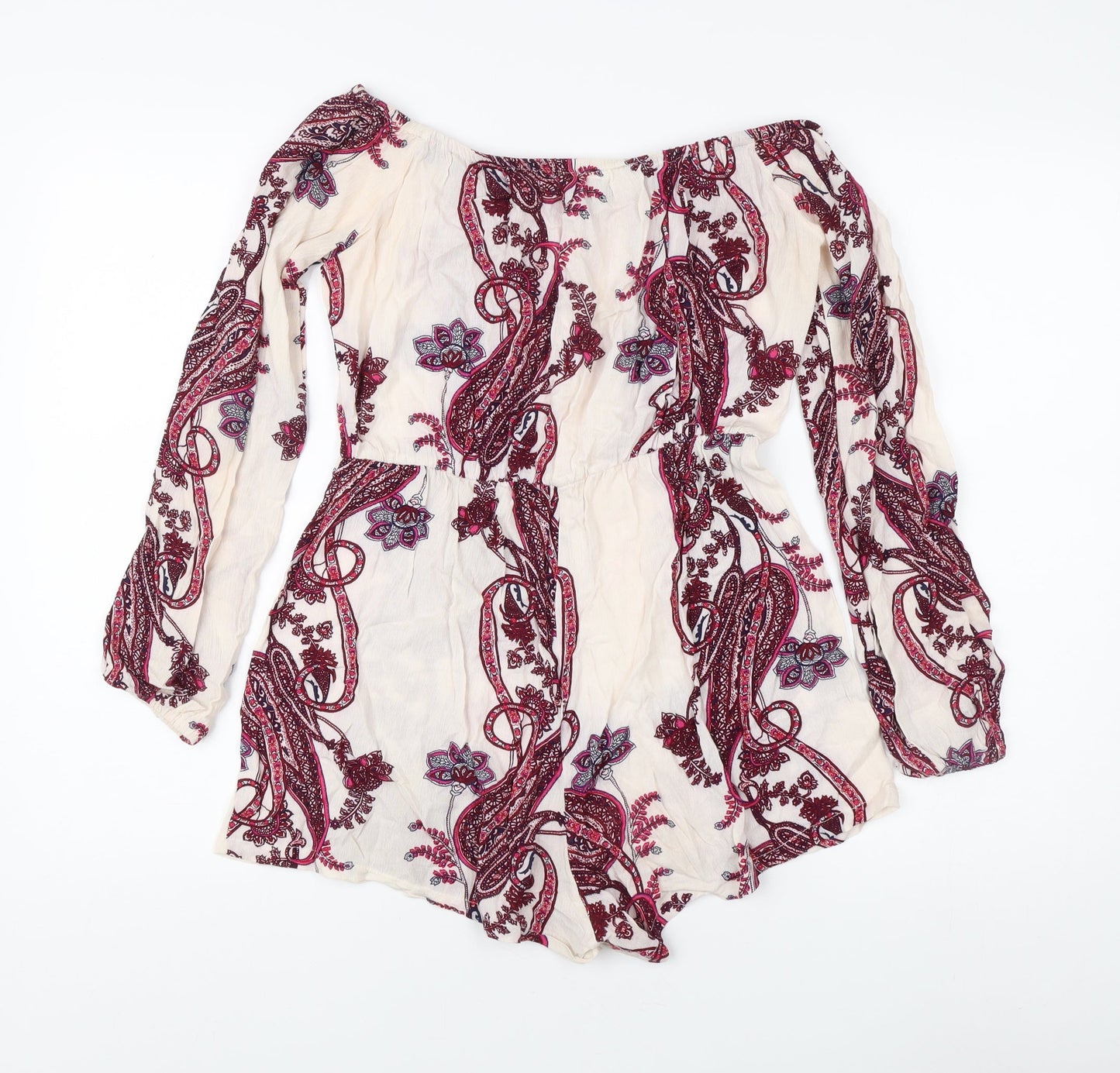 PrettyLittleThing Women's Multicoloured Paisley Playsuit