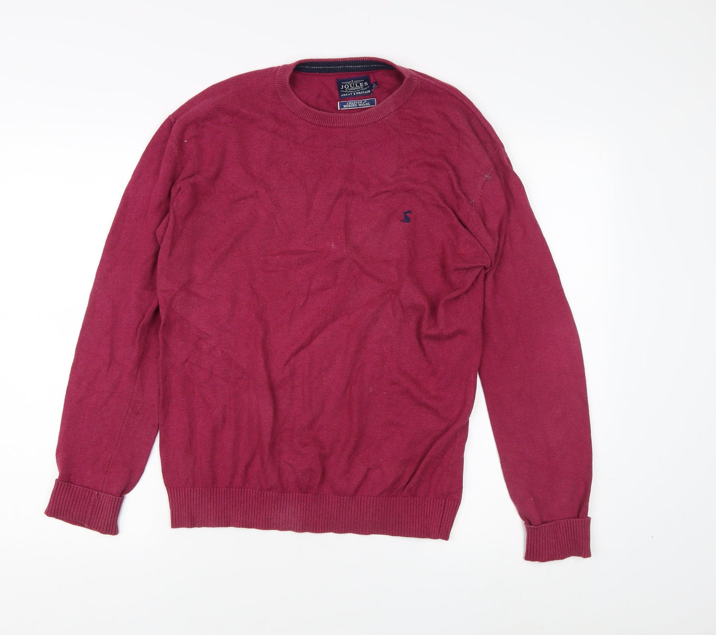 Joules Men's Red Pullover Jumper, Size S
