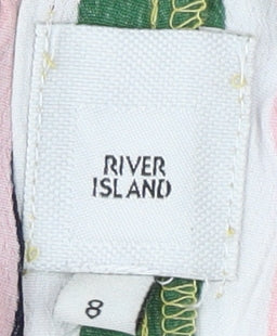 River Island Women's Multicoloured Off-Shoulder Playsuit - Size 8