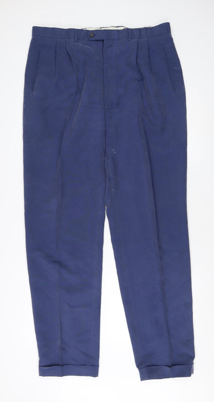 Uomo Desideri Men's Blue Dress Pants Size 38