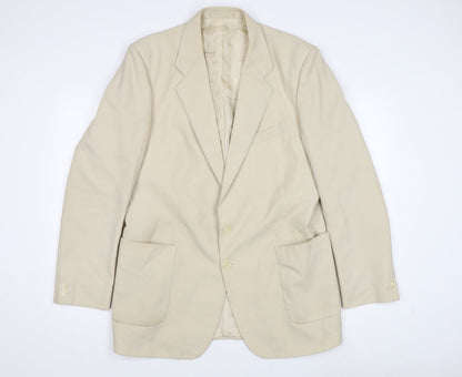 Mens UK Size 42 St Michael Regular Beige Suit Jacket
