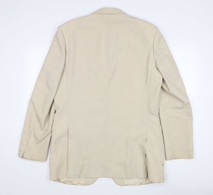 Mens UK Size 42 St Michael Regular Beige Suit Jacket