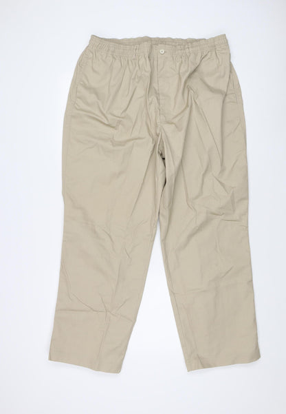 Greenwoods Men's Beige Casual Trousers Size L