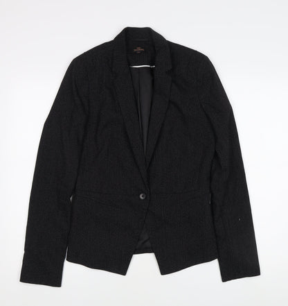Next Women's Black Pinstripe Blazer Size 10 Tall