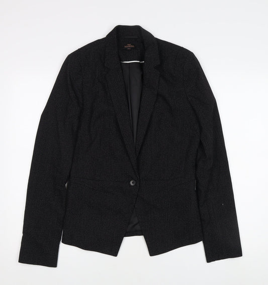 Next Women's Black Pinstripe Blazer Size 10 Tall
