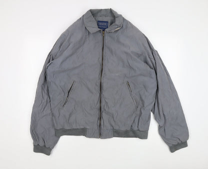 Mens UK Size L Savatini Grey Bomber Jacket