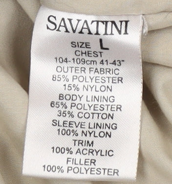 Mens UK Size L Savatini Grey Bomber Jacket