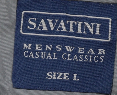 Mens UK Size L Savatini Grey Bomber Jacket