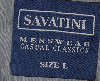 Mens UK Size L Savatini Grey Bomber Jacket