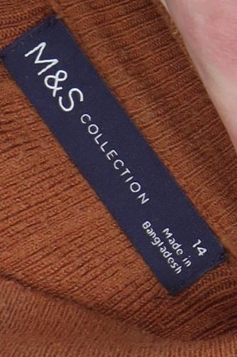 Womens UK Size 14 Marks and Spencer Brown Pullover Jumper