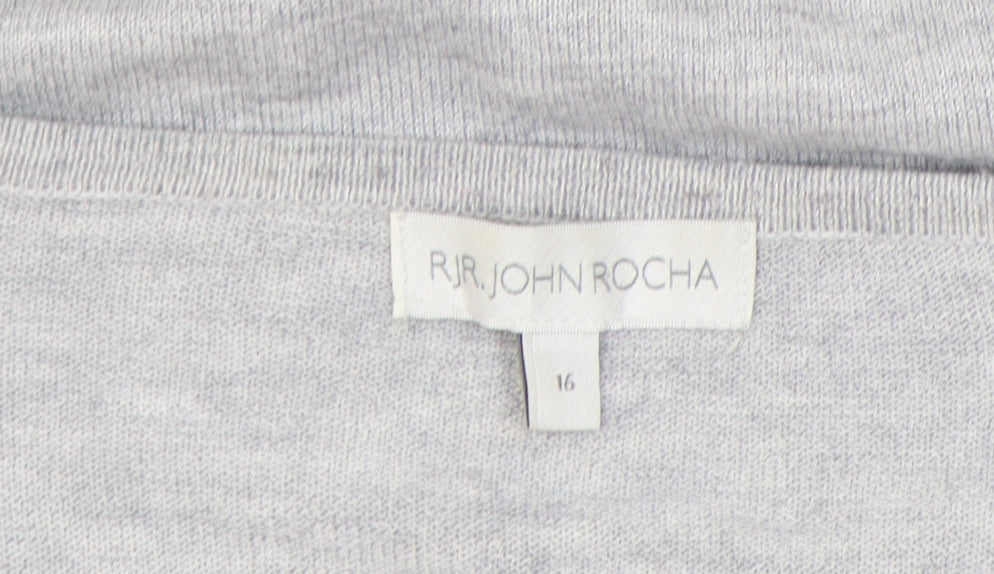 Womens UK Size 16 RJR.John Rocha Grey Pullover Jumper