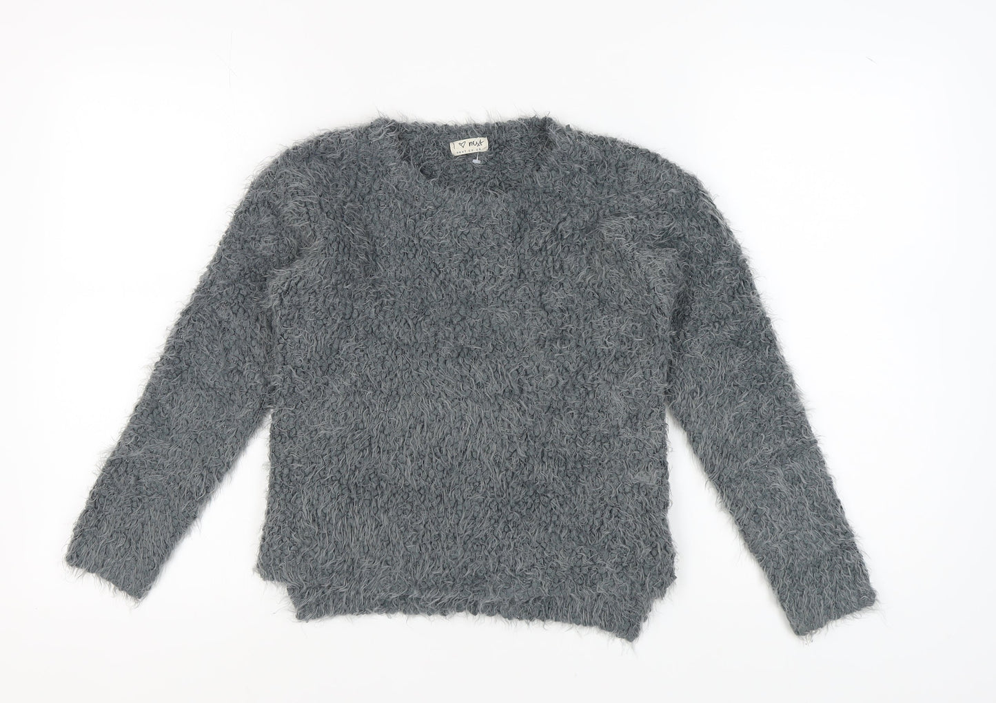 Next Girls Grey Pullover Jumper, Size 10 Years, Cozy & Stylish