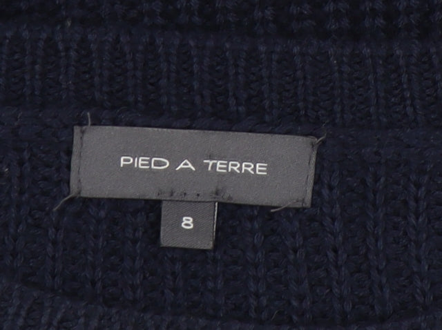 Pied A Terre Women's Blue Pullover Jumper, Size 8