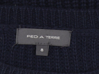 Pied A Terre Women's Blue Pullover Jumper, Size 8