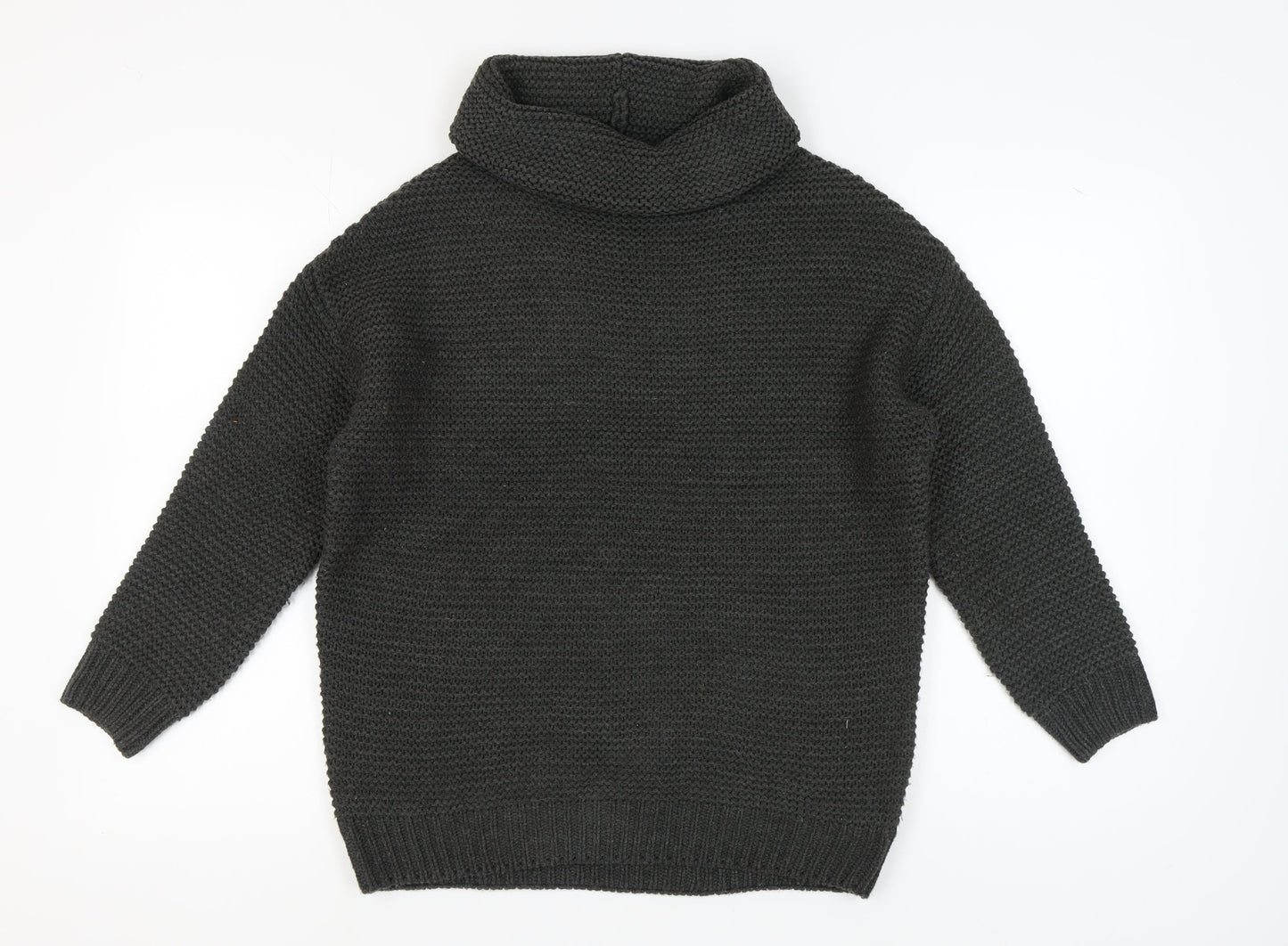 Unisex Adults UK Size M Pull & Bear Black Pullover Jumper