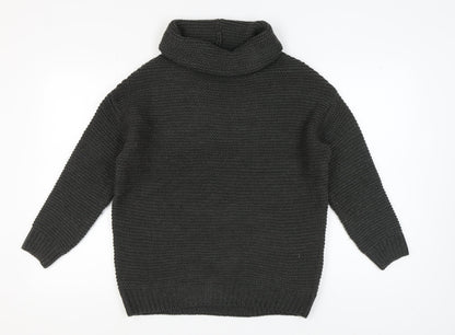 Unisex Adults UK Size M Pull & Bear Black Pullover Jumper