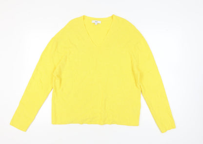 Womens UK Size L Marks and Spencer Yellow Pullover Jumper
