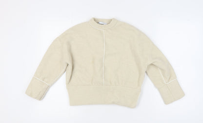 Womens UK Size 8 Zara Beige Pullover Jumper