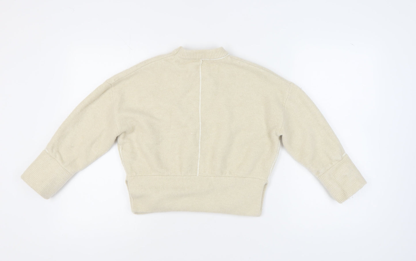 Womens UK Size 8 Zara Beige Pullover Jumper