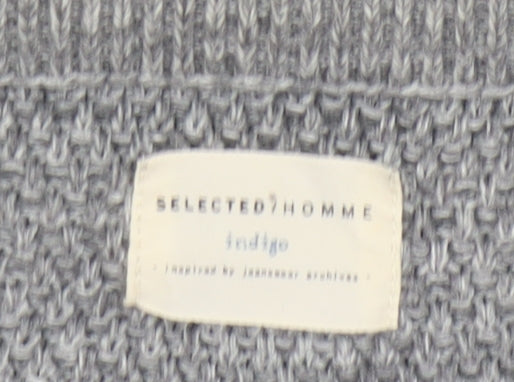 Selected Homme Men’s Grey Knit Pullover Jumper XL