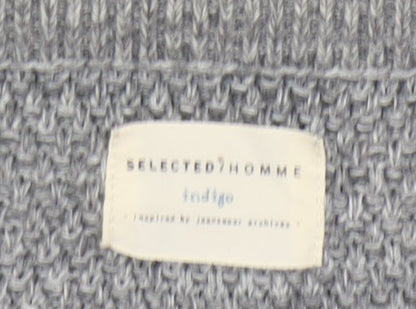 Selected Homme Men’s Grey Knit Pullover Jumper XL