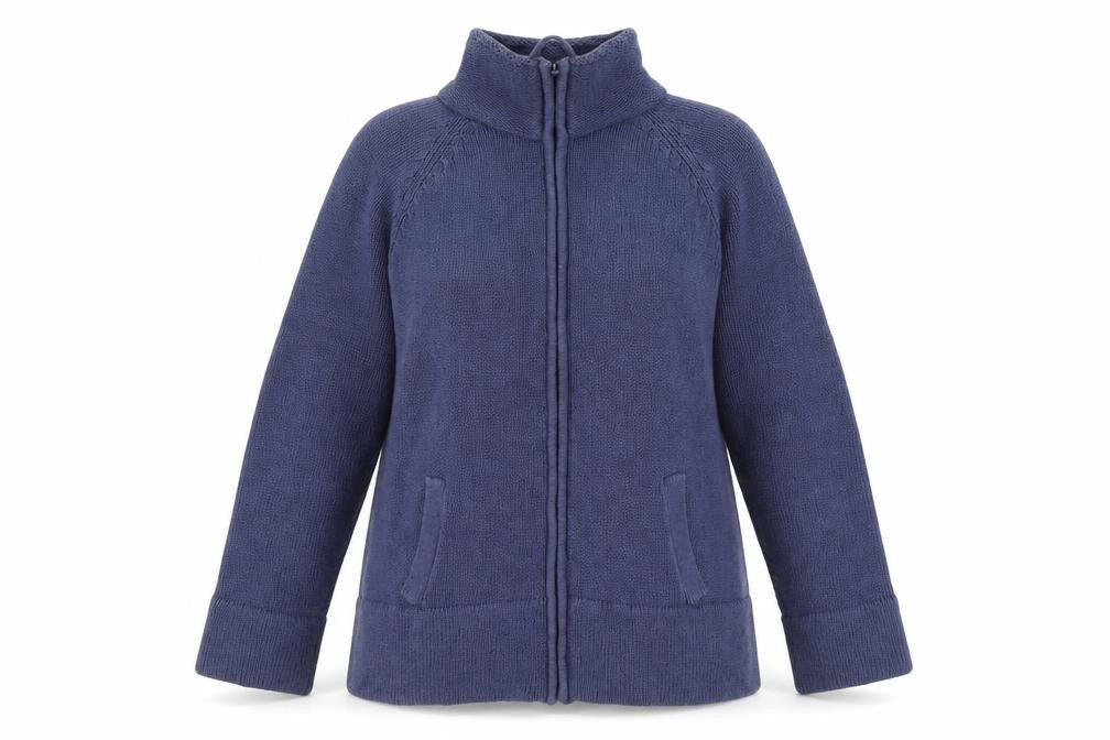 Womens UK Size 20 Marks and Spencer Blue Full Zip Jumper