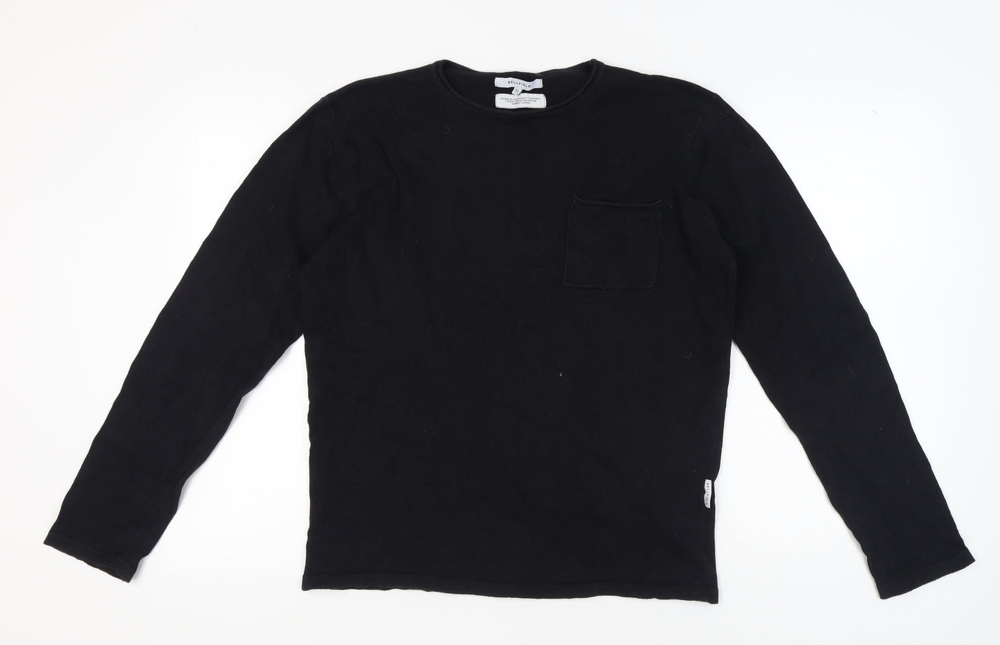 Bellfield Men's XL Black Cotton Pullover Jumper