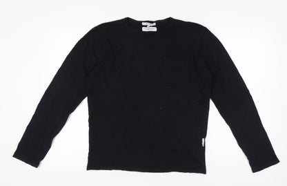 Bellfield Men's XL Black Cotton Pullover Jumper
