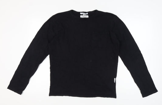Bellfield Men's XL Black Cotton Pullover Jumper