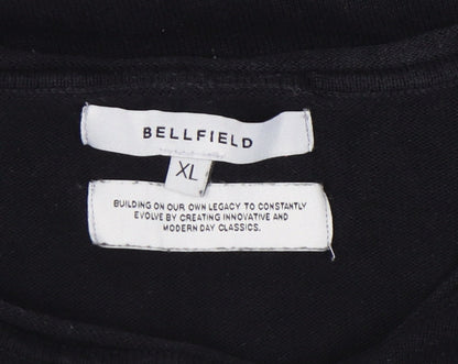 Bellfield Men's XL Black Cotton Pullover Jumper