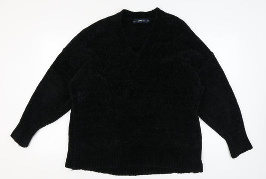 Womens UK Size M Zara Black Pullover Jumper
