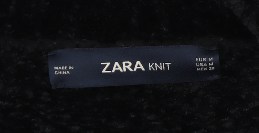 Womens UK Size M Zara Black Pullover Jumper