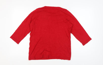 Noni B Women's Red Pullover Jumper, Size S