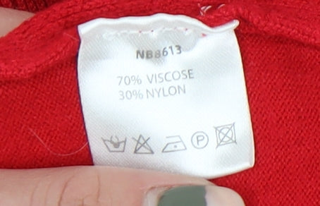 Noni B Women's Red Pullover Jumper, Size S