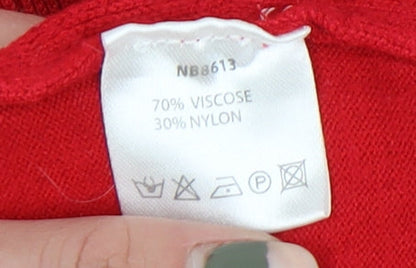 Noni B Women's Red Pullover Jumper, Size S