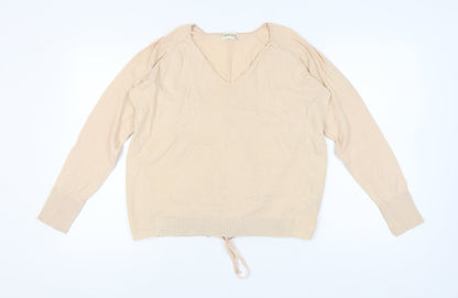 Womens UK Size 14 Marks and Spencer Beige Pullover Jumper