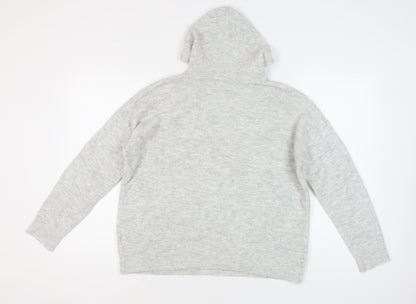 Disney Women's Grey Mickey Mouse Pullover Hoodie Jumper M