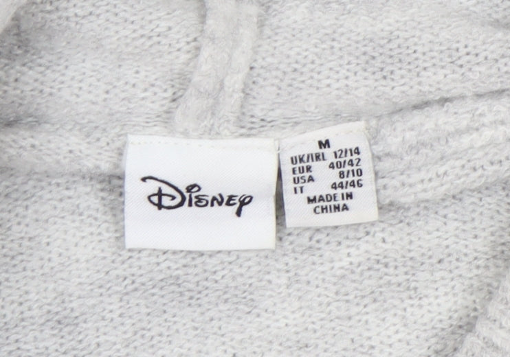 Disney Women's Grey Mickey Mouse Pullover Hoodie Jumper M
