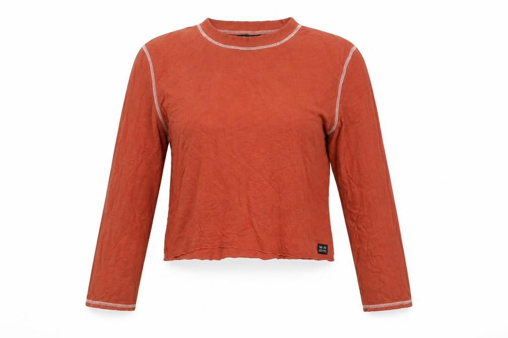 Womens UK Size M Urban Outfitters Brown Cropped T-Shirt