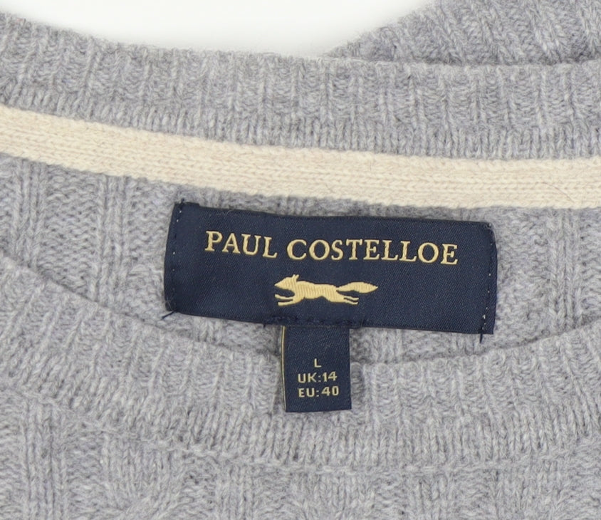Womens UK Size 14 Paul Costelloe Grey Pullover Jumper