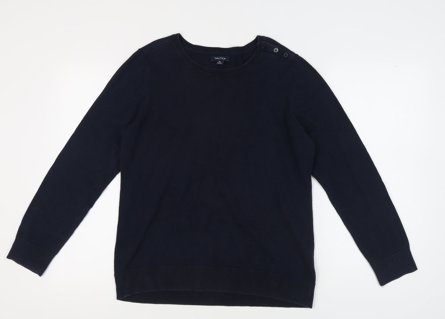 Nautica Men's Blue XL Pullover Jumper, Cotton, Crew Neck