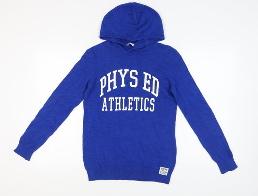H&M Boys Blue Pullover Hoodie 12 Plus Gym Training