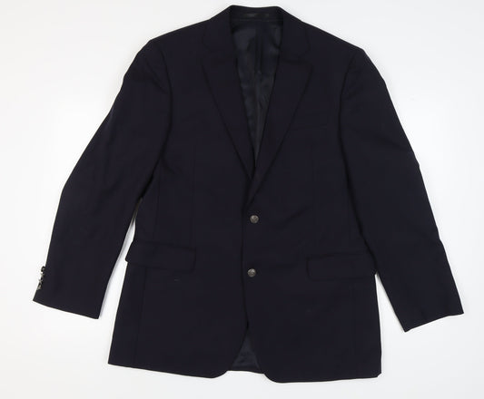 Austin Reed Men's Black Long Blazer 44L Formal