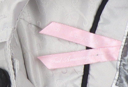 Lipsy Women's Grey Ruffled Coat Size 10