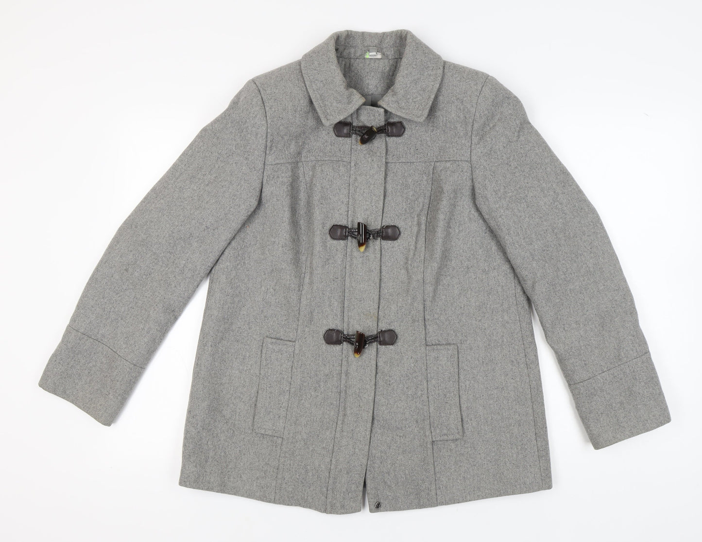 Womens UK Size 10 Marks and Spencer Grey Duffle Coat
