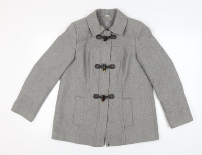Womens UK Size 10 Marks and Spencer Grey Duffle Coat