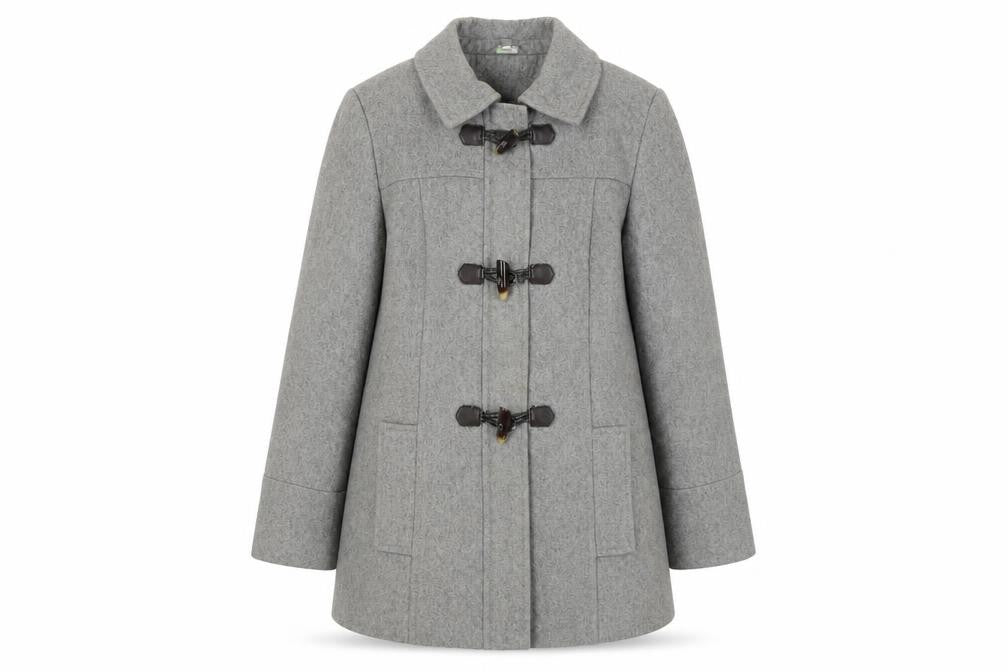 Marks & Spencer Women's Grey Wool Blend Toggle Coat