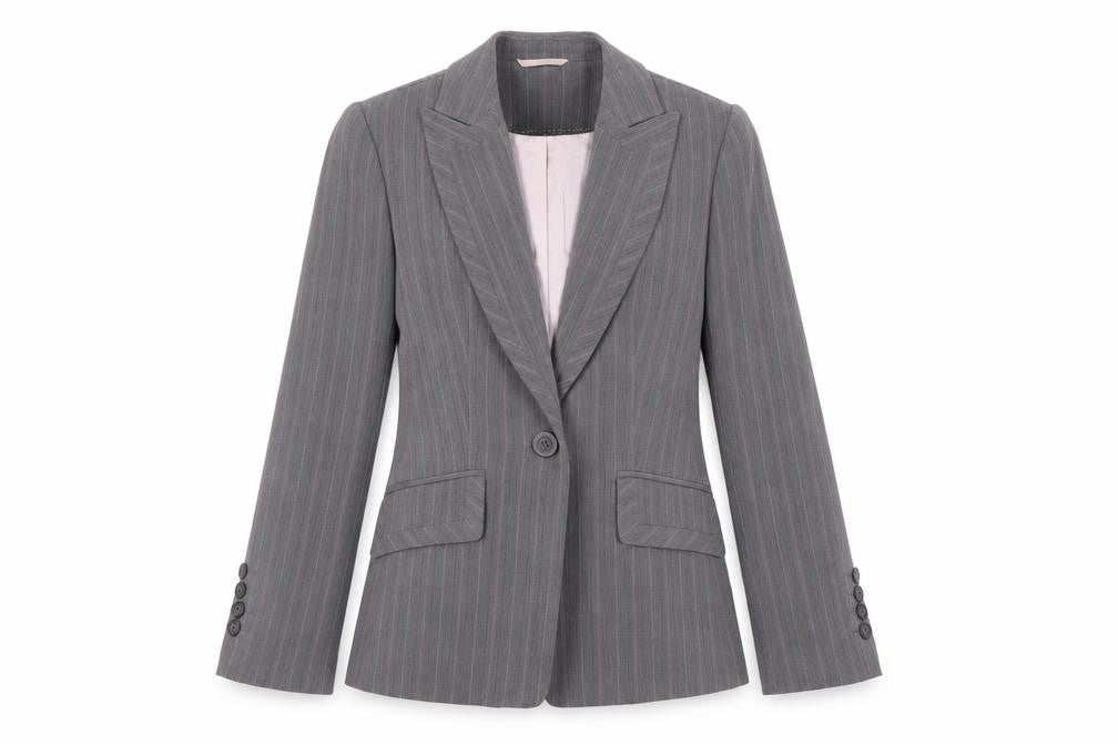 Womens UK Size 6 Marks and Spencer Petites Grey Blazer