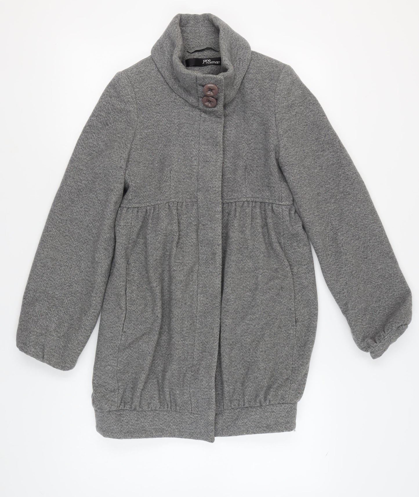 Jane Norman Women's Grey Herringbone Coat Size 8